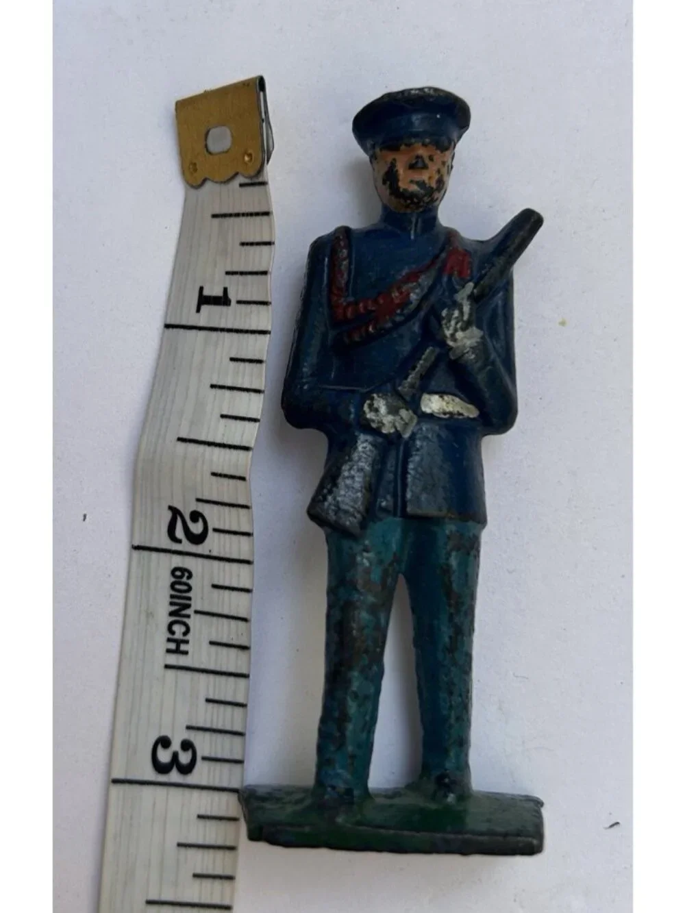 Vintage 30s 40s Grey Iron Casting Company US Marine Toy Soldier Dimestore Cast